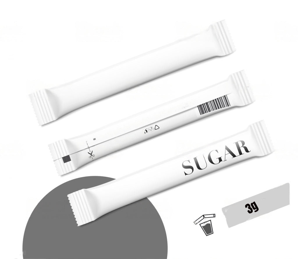 Private Labeling White Sugar Sticks Custom Packaging Organic Sugar Sticks